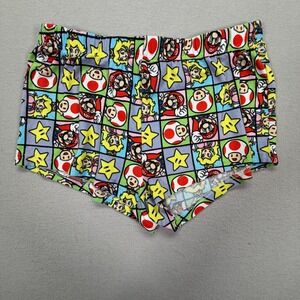 Super Mario Lounge Shorts Girls Size M (8-10) Good Multi-Color Character Print